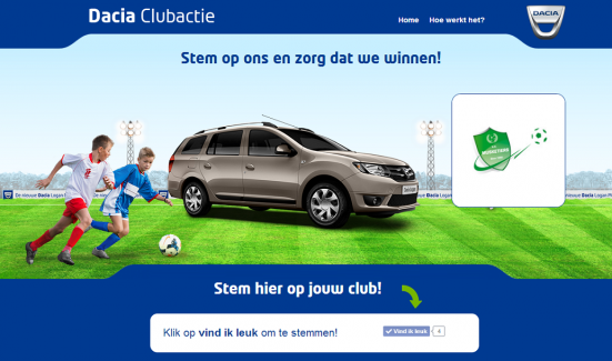 Stem op ons bij de Dacia Clubactie!